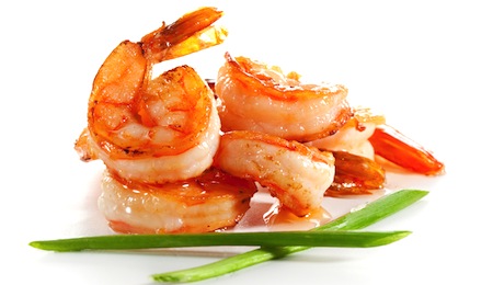 Shrimps Isolated over White